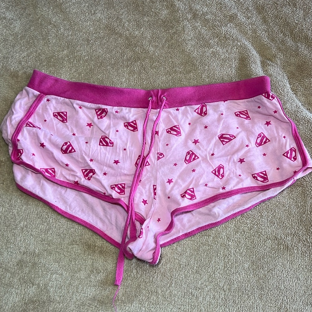 Supergirl Pink Pajama Shorts
